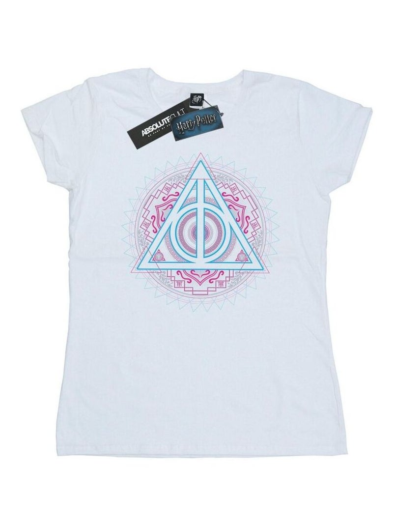Harry Potter - T-shirt DEATHLY HALLOWS Blanc - Kiabi