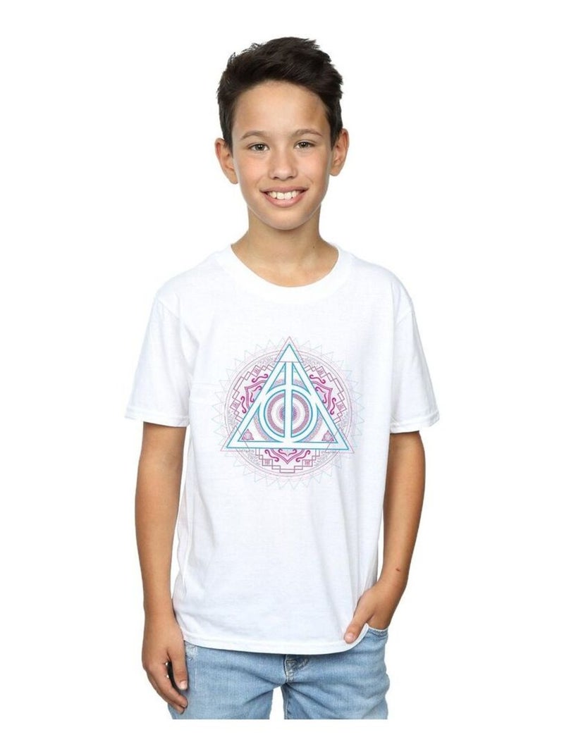 Harry Potter - T-shirt DEATHLY HALLOWS Blanc - Kiabi