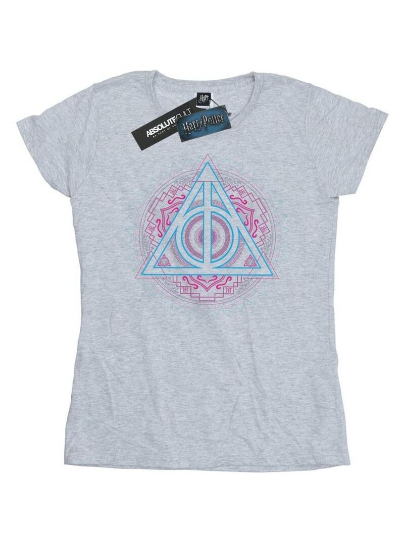 Harry Potter - T-shirt DEATHLY HALLOWS Gris chiné - Kiabi