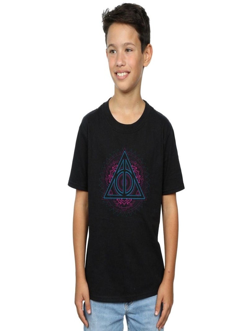 Harry Potter - T-shirt DEATHLY HALLOWS Noir - Kiabi