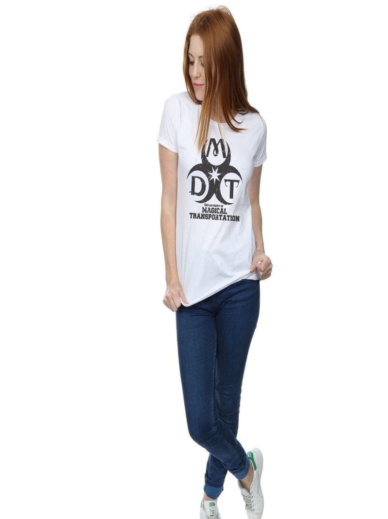Harry Potter - T-shirt DEPARTMENT OF MAGICAL TRANSPORTATION Blanc - Kiabi