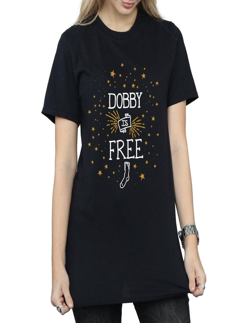 Harry Potter - T-shirt DOBBY IS FREE Noir - Kiabi