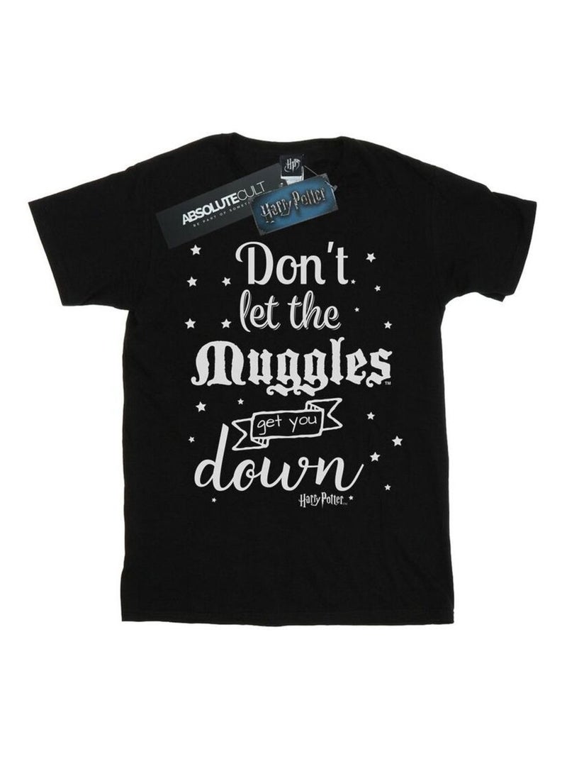 Harry Potter - T-shirt DON'T LET THE MUGGLES Noir - Kiabi