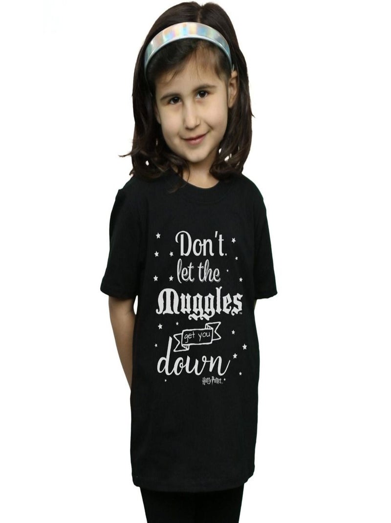 Harry Potter - T-shirt DON'T LET THE MUGGLES Noir - Kiabi