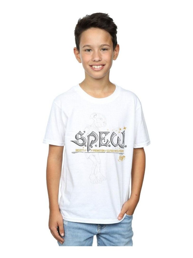 Harry Potter - T-shirt ELFISH WELFARE Blanc - Kiabi