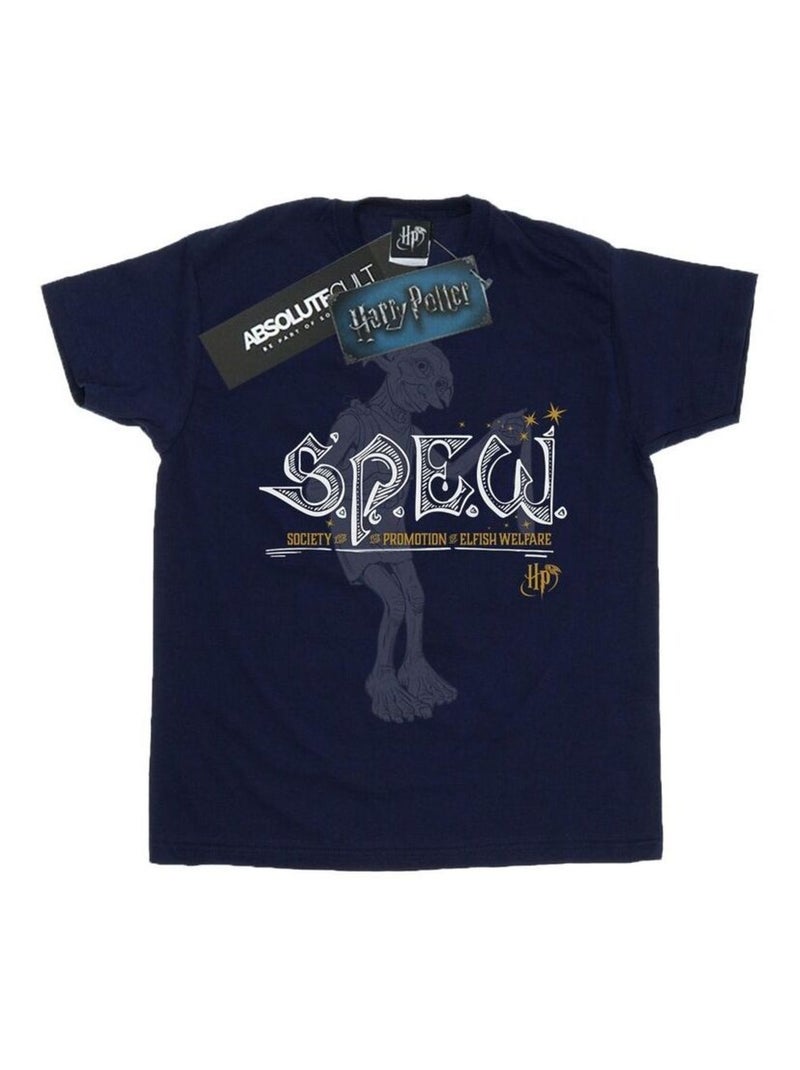 Harry Potter - T-shirt ELFISH WELFARE Bleu marine - Kiabi