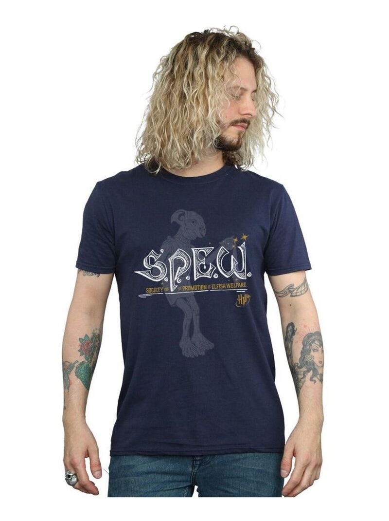 Harry Potter - T-shirt ELFISH WELFARE Bleu marine - Kiabi