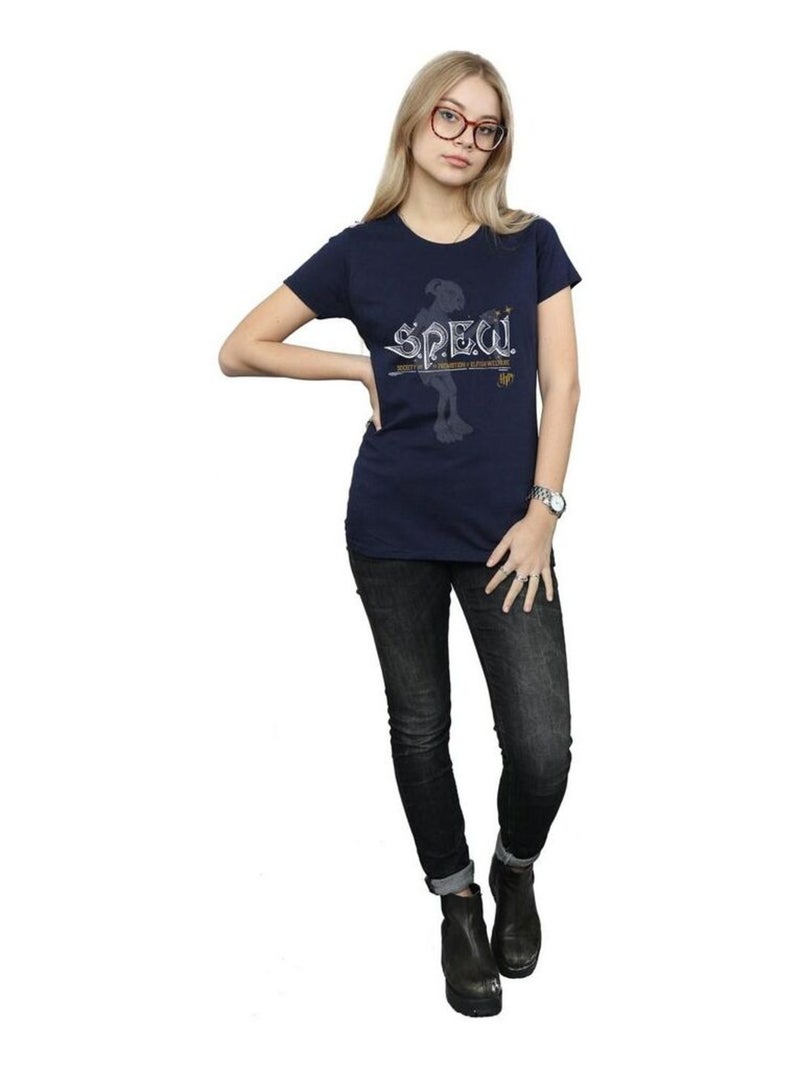 Harry Potter - T-shirt ELFISH WELFARE Bleu marine - Kiabi