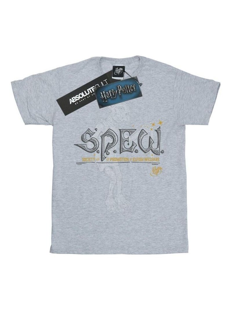 Harry Potter - T-shirt ELFISH WELFARE Gris chiné - Kiabi