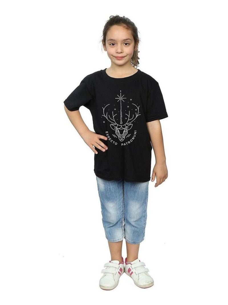 Harry Potter - T-shirt EXPECTO PATRONUM Noir - Kiabi