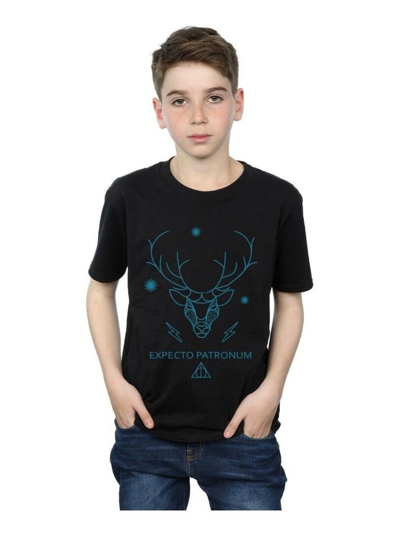 Harry Potter - T-shirt EXPECTO PATRONUM Noir - Kiabi