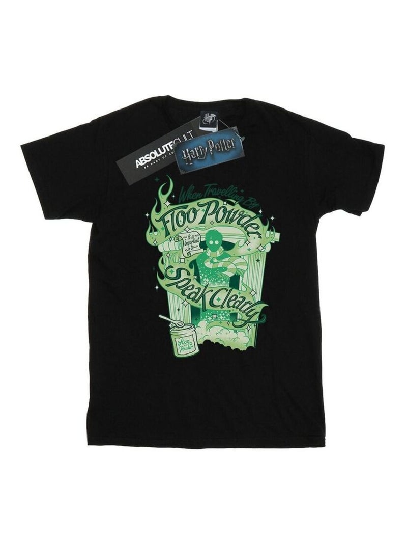 Harry Potter - T-shirt FLOO POWDER Noir - Kiabi