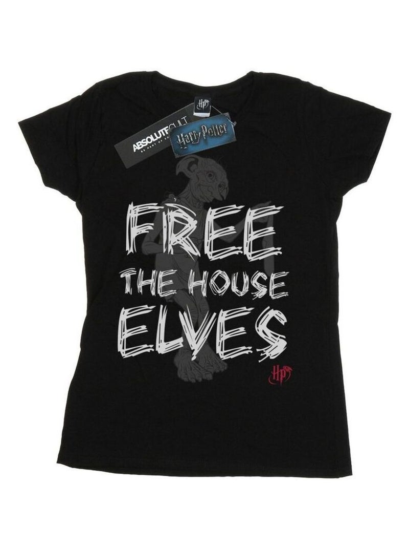 Harry Potter - T-shirt FREE THE HOUSE ELVES Noir - Kiabi