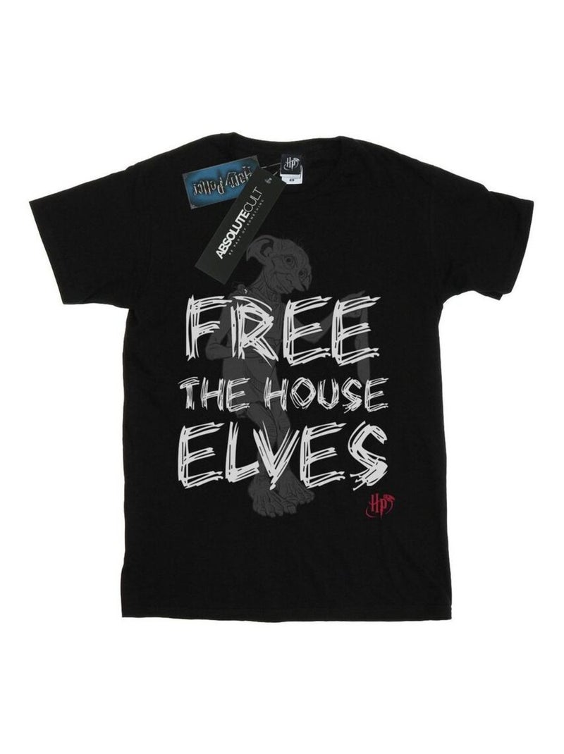 Harry Potter - T-shirt FREE THE HOUSE ELVES Noir - Kiabi