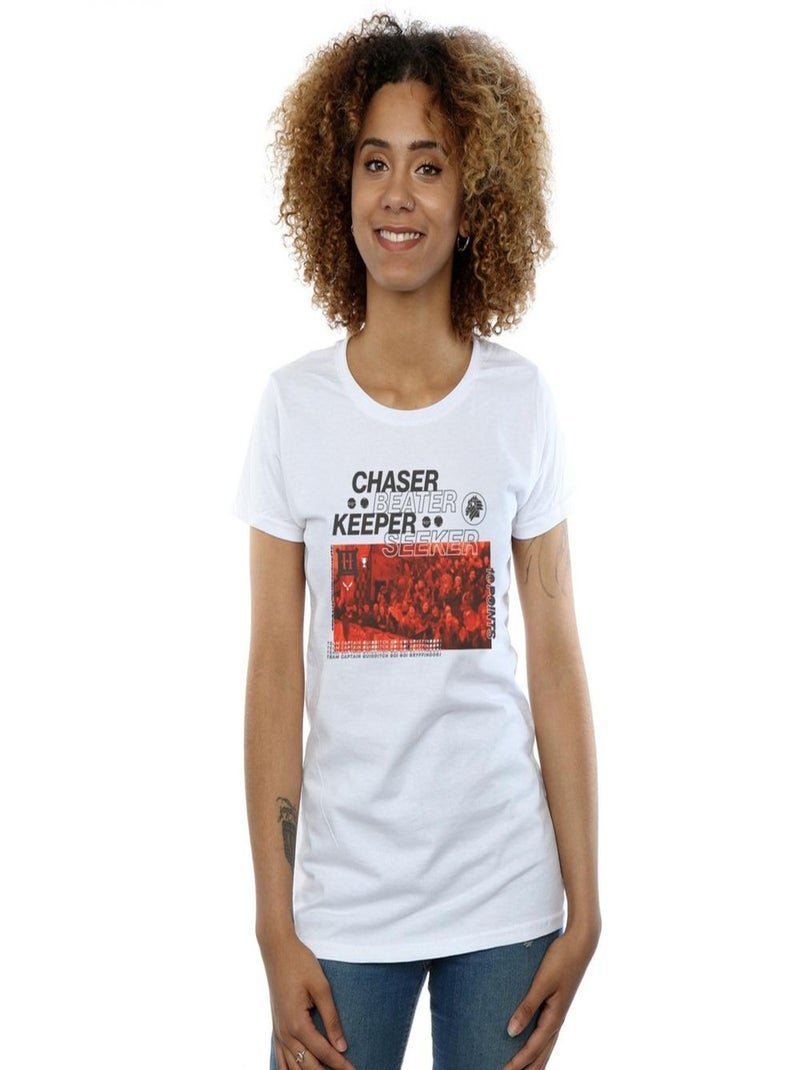 Harry Potter - T-shirt GO GO GRYFFINDOR Blanc - Kiabi