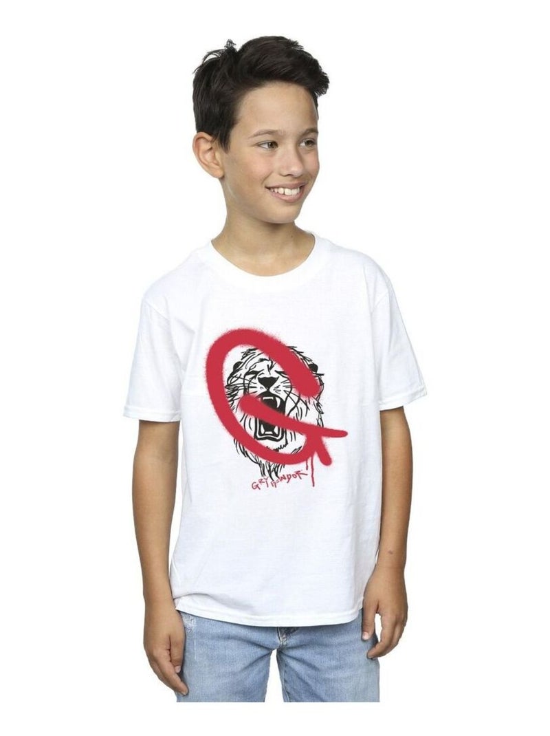 Harry Potter - T-shirt GRYFFINDOR Blanc - Kiabi