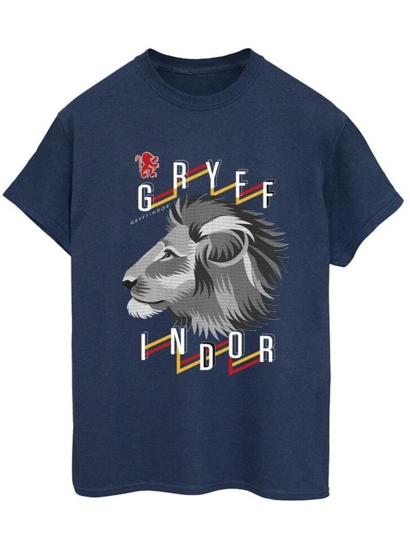 Harry Potter - T-shirt GRYFFINDOR Bleu marine - Kiabi