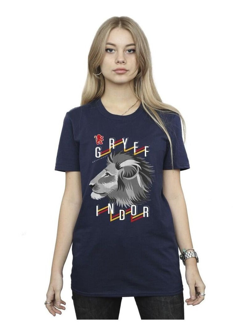 Harry Potter - T-shirt GRYFFINDOR Bleu marine - Kiabi