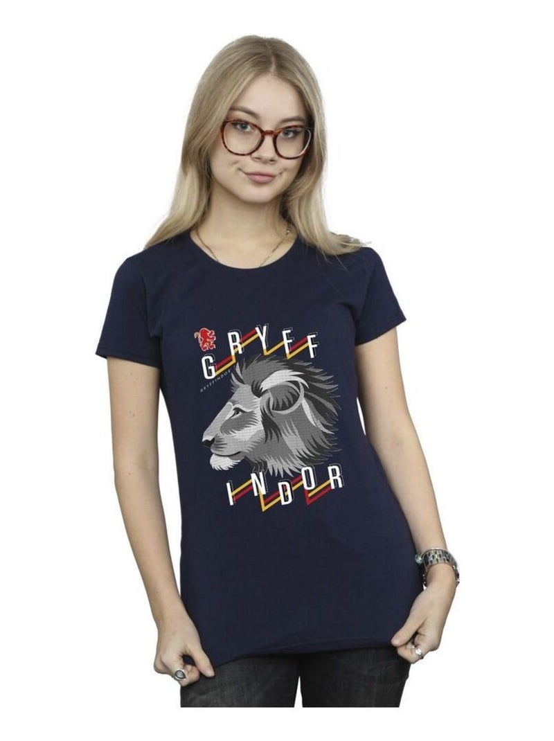 Harry Potter - T-shirt GRYFFINDOR Bleu marine - Kiabi