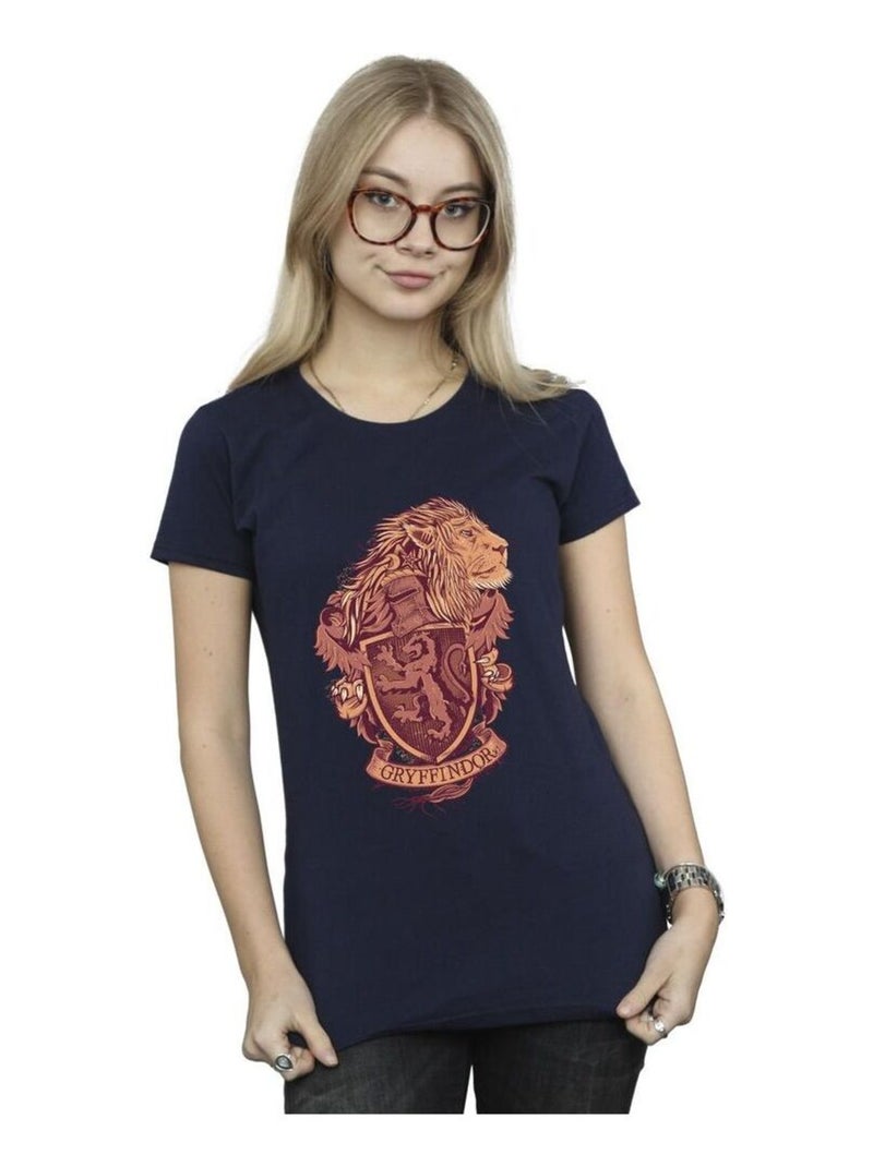 Harry Potter - T-shirt GRYFFINDOR Bleu marine - Kiabi