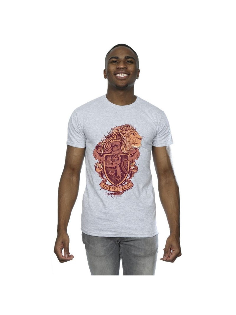 Harry Potter - T-shirt GRYFFINDOR Gris chiné - Kiabi