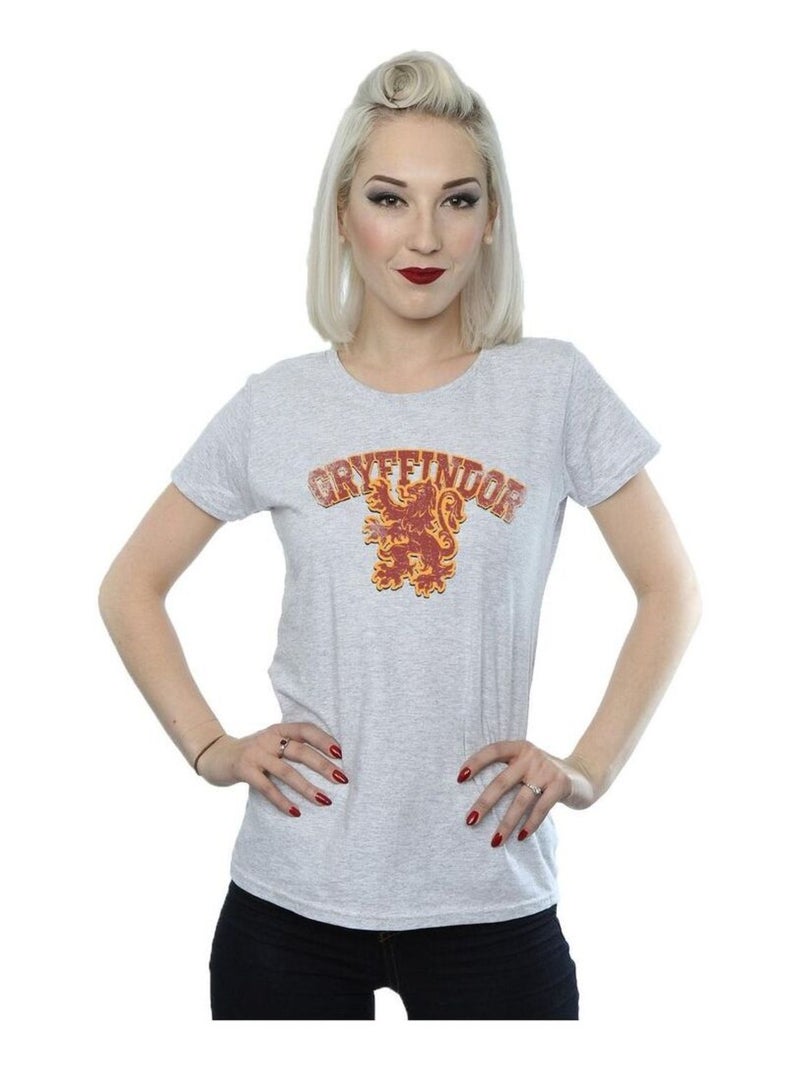 Harry Potter - T-shirt GRYFFINDOR Gris chiné - Kiabi
