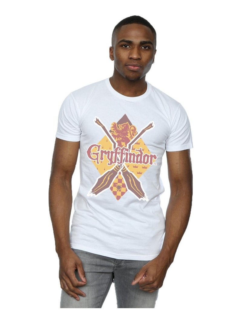 Harry Potter - T-shirt GRYFFINDOR LOZENGE Blanc - Kiabi