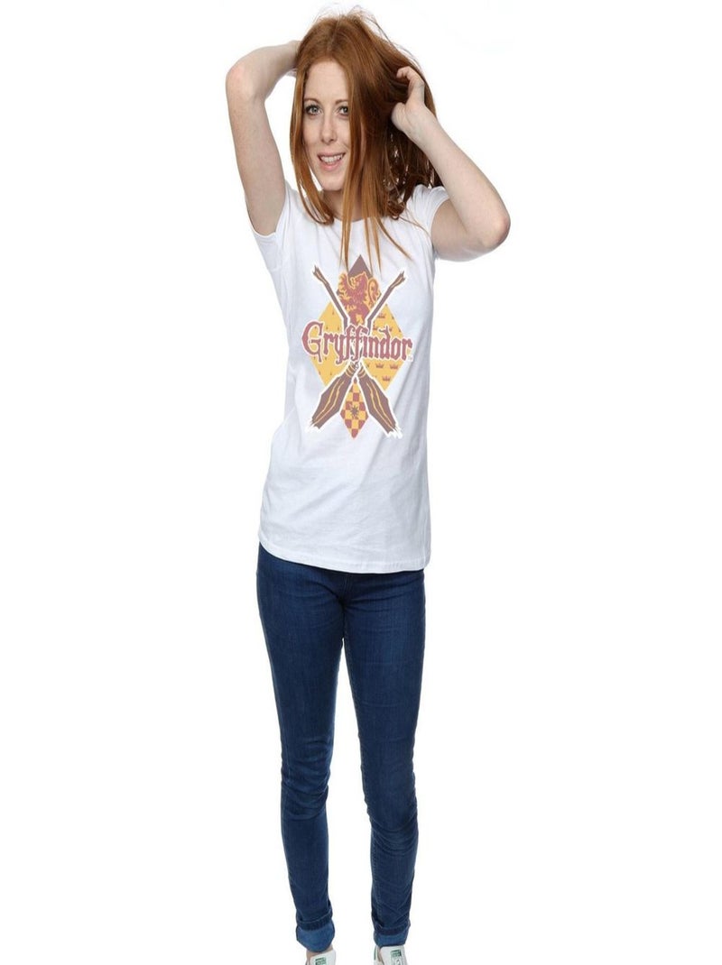 Harry Potter - T-shirt GRYFFINDOR LOZENGE Blanc - Kiabi