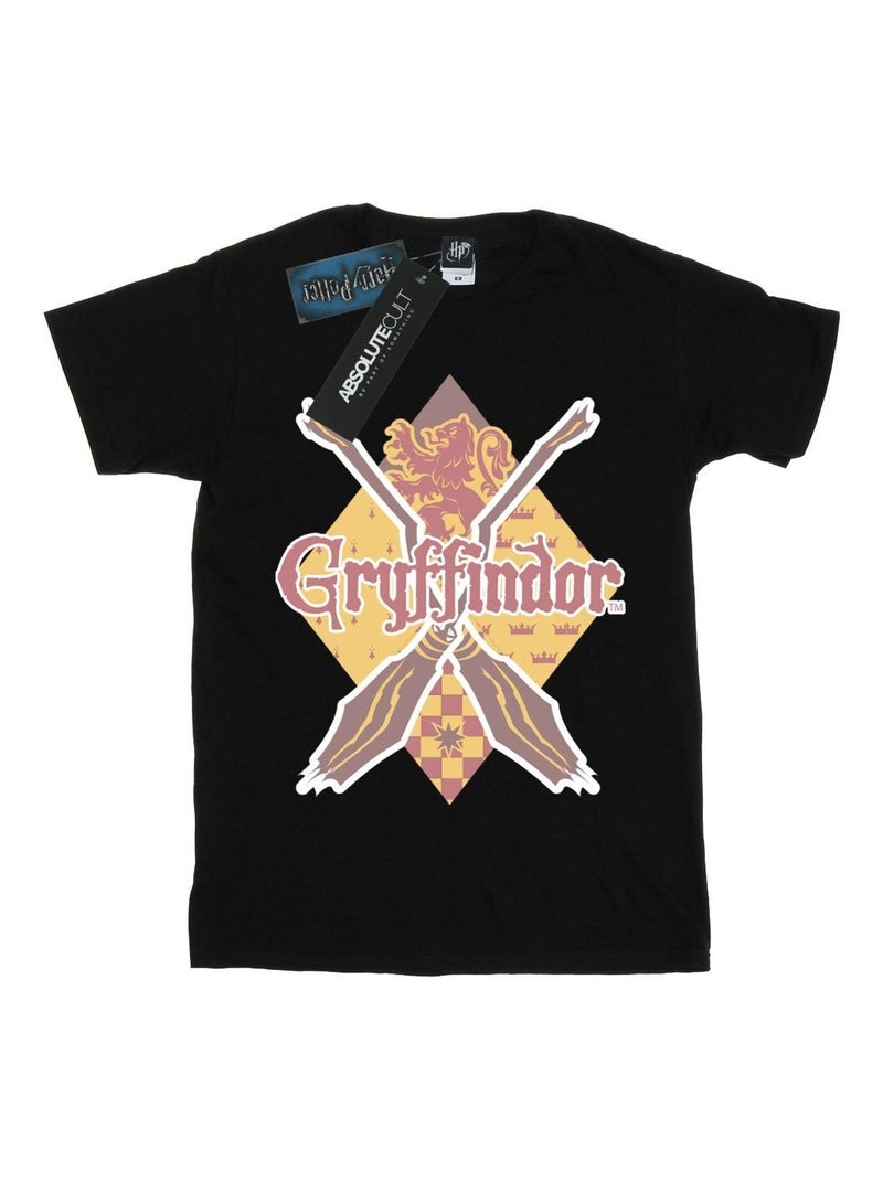 Harry Potter - T-shirt GRYFFINDOR LOZENGE Noir - Kiabi