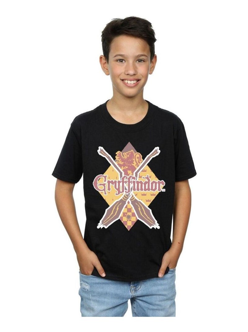 Harry Potter - T-shirt GRYFFINDOR LOZENGE Noir - Kiabi