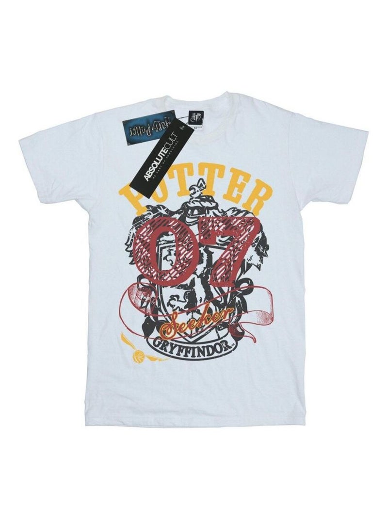 Harry Potter - T-shirt GRYFFINDOR SEEKER Blanc - Kiabi
