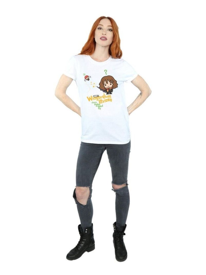 Harry Potter - T-shirt HERMIONE GRANGER WINGARDIUM LEVIOSA JUNIOR Blanc - Kiabi