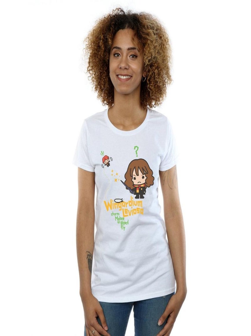 Harry Potter - T-shirt HERMIONE GRANGER WINGARDIUM LEVIOSA JUNIOR Blanc - Kiabi