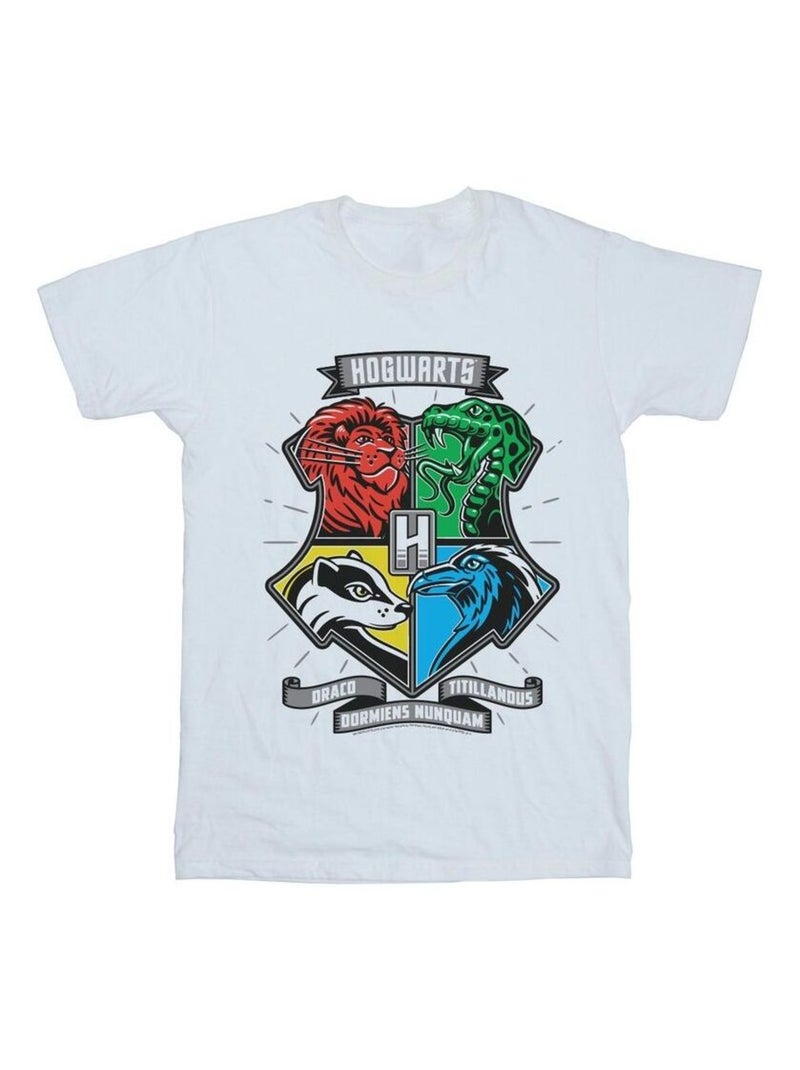 Harry Potter - T-shirt HOGWARTS Blanc - Kiabi
