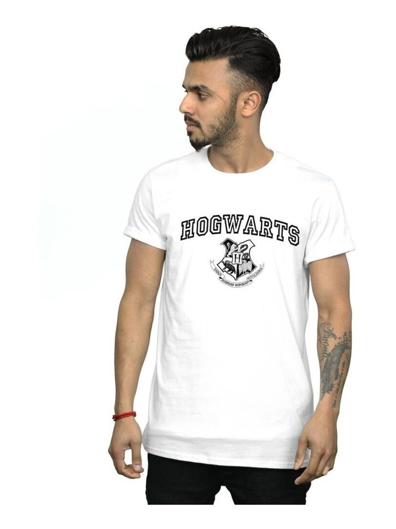 Harry Potter - T-shirt HOGWARTS Blanc - Kiabi