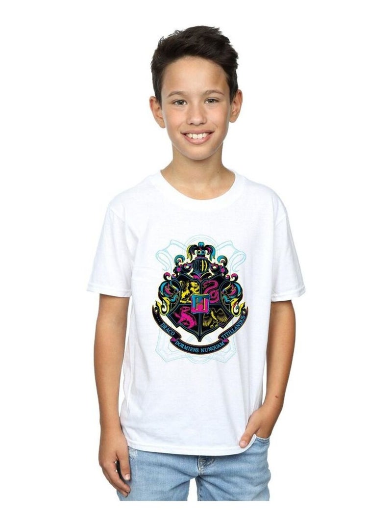 Harry Potter - T-shirt HOGWARTS Blanc - Kiabi