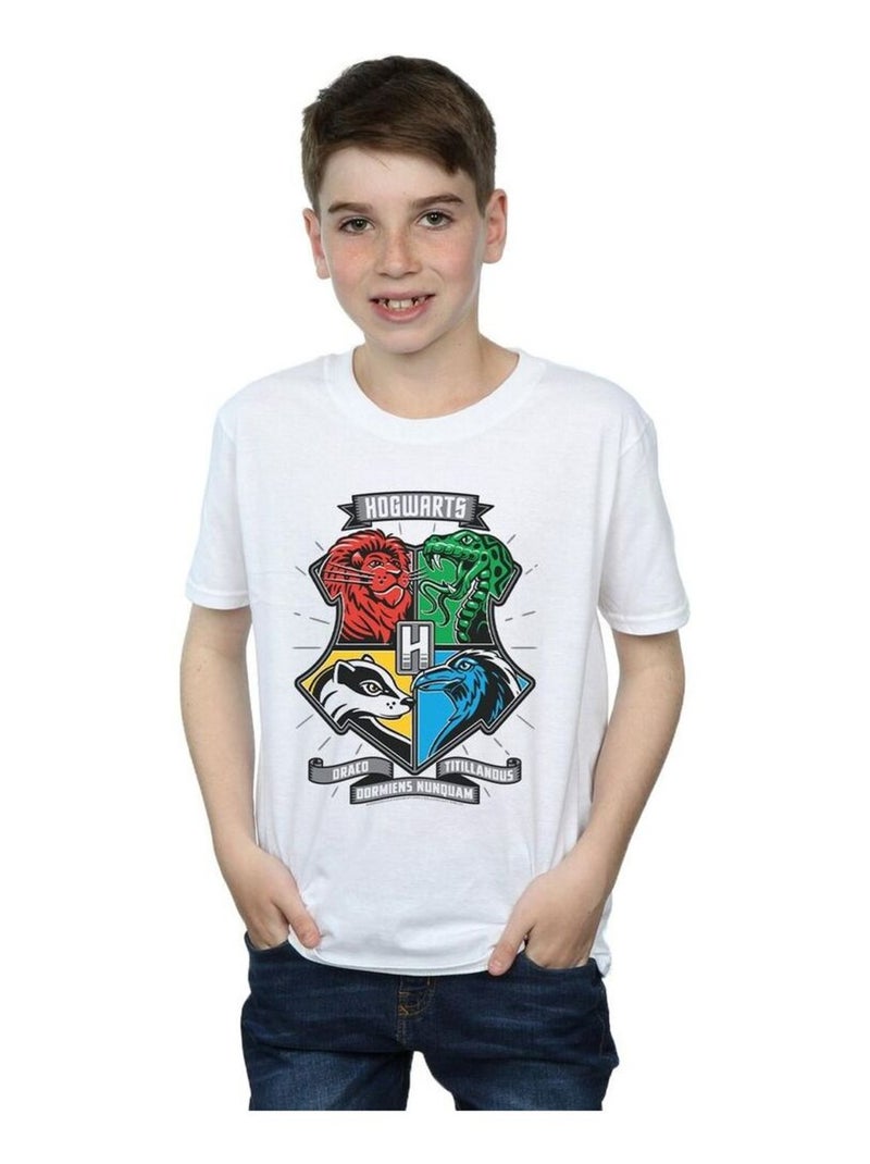 Harry Potter - T-shirt HOGWARTS Blanc - Kiabi