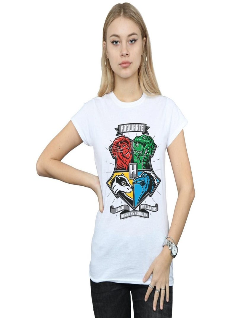 Harry Potter - T-shirt HOGWARTS Blanc - Kiabi