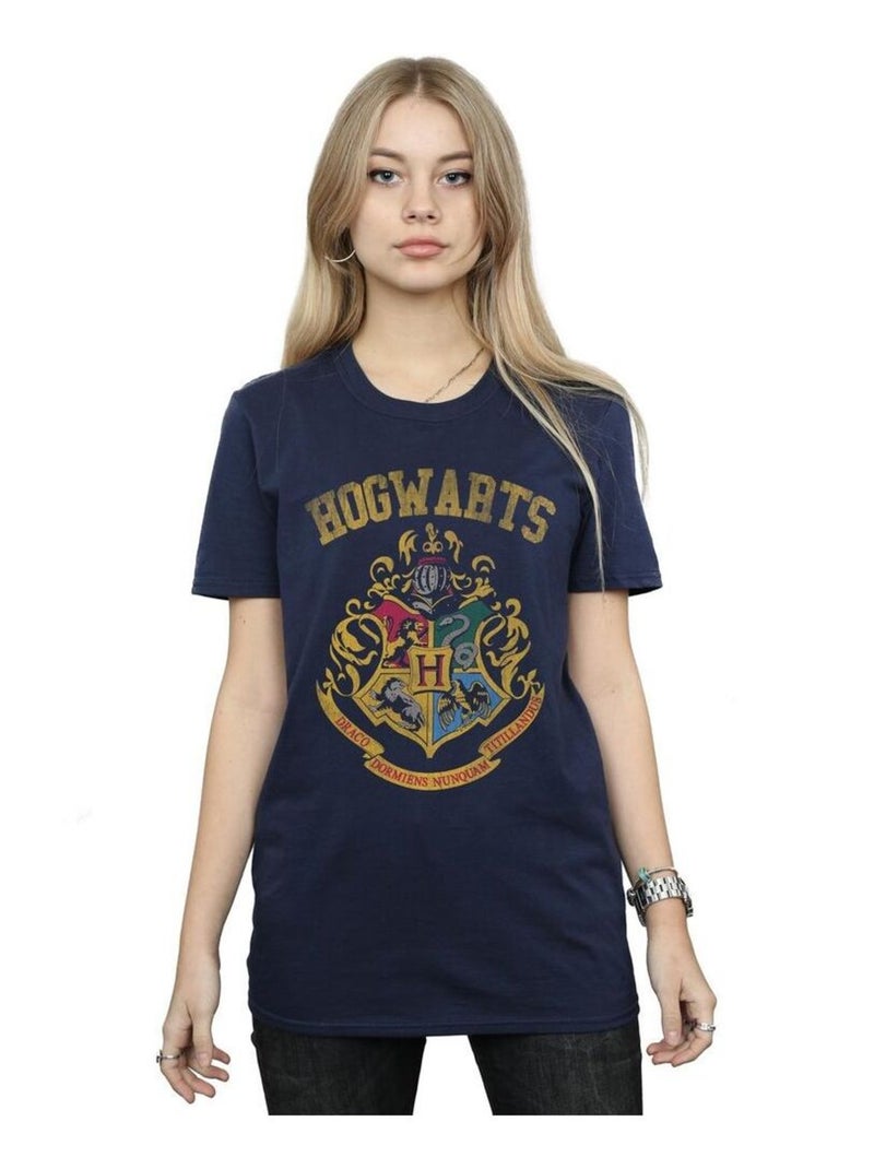 Harry Potter - T-shirt HOGWARTS Bleu marine - Kiabi