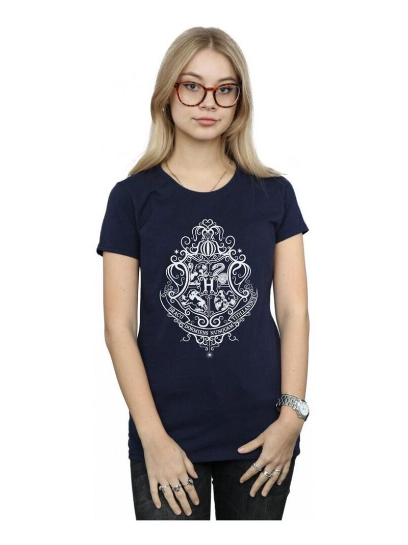 Harry Potter - T-shirt HOGWARTS DRACO DORMIENS Bleu marine - Kiabi