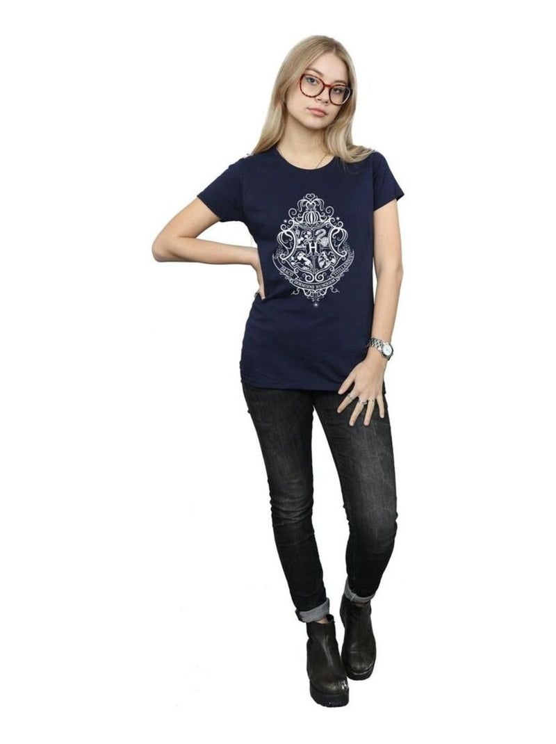 Harry Potter - T-shirt HOGWARTS DRACO DORMIENS Bleu marine - Kiabi
