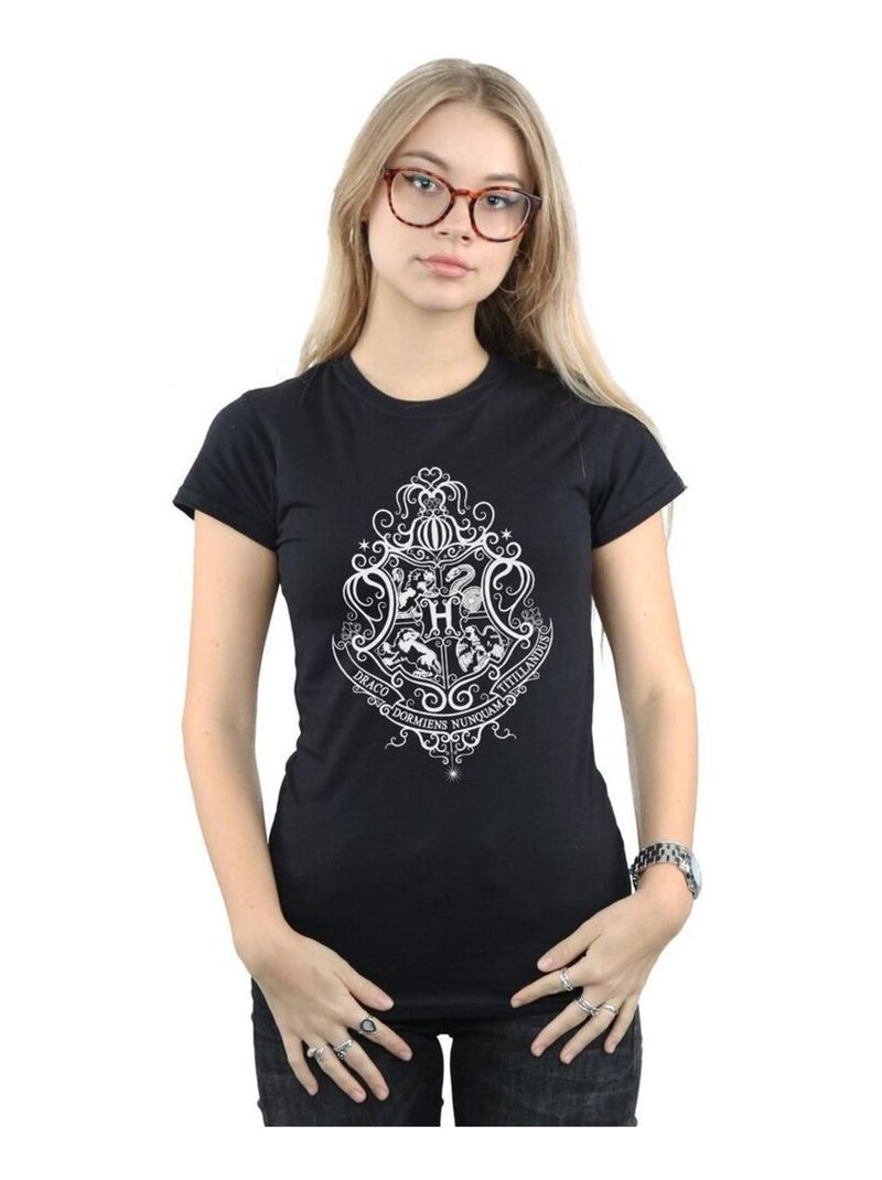 Harry Potter - T-shirt HOGWARTS DRACO DORMIENS Noir - Kiabi