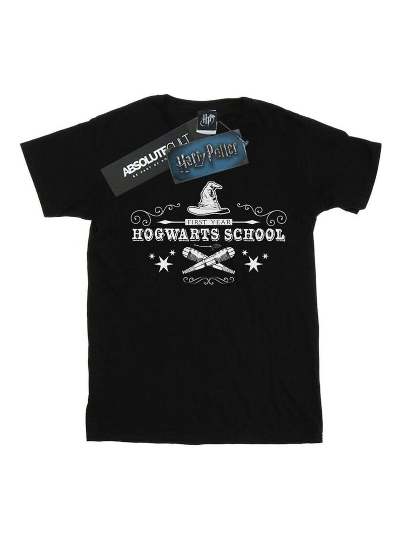 Harry Potter - T-shirt HOGWARTS FIRST YEAR Noir - Kiabi