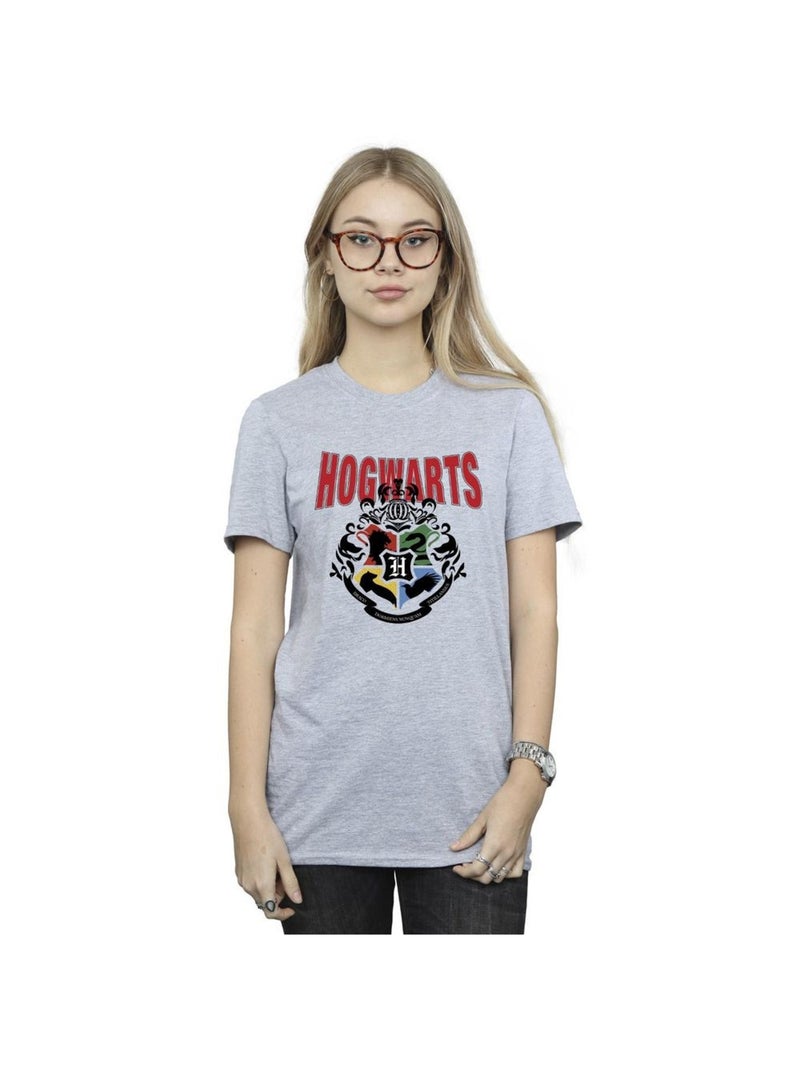 Harry Potter - T-shirt HOGWARTS Gris chiné - Kiabi