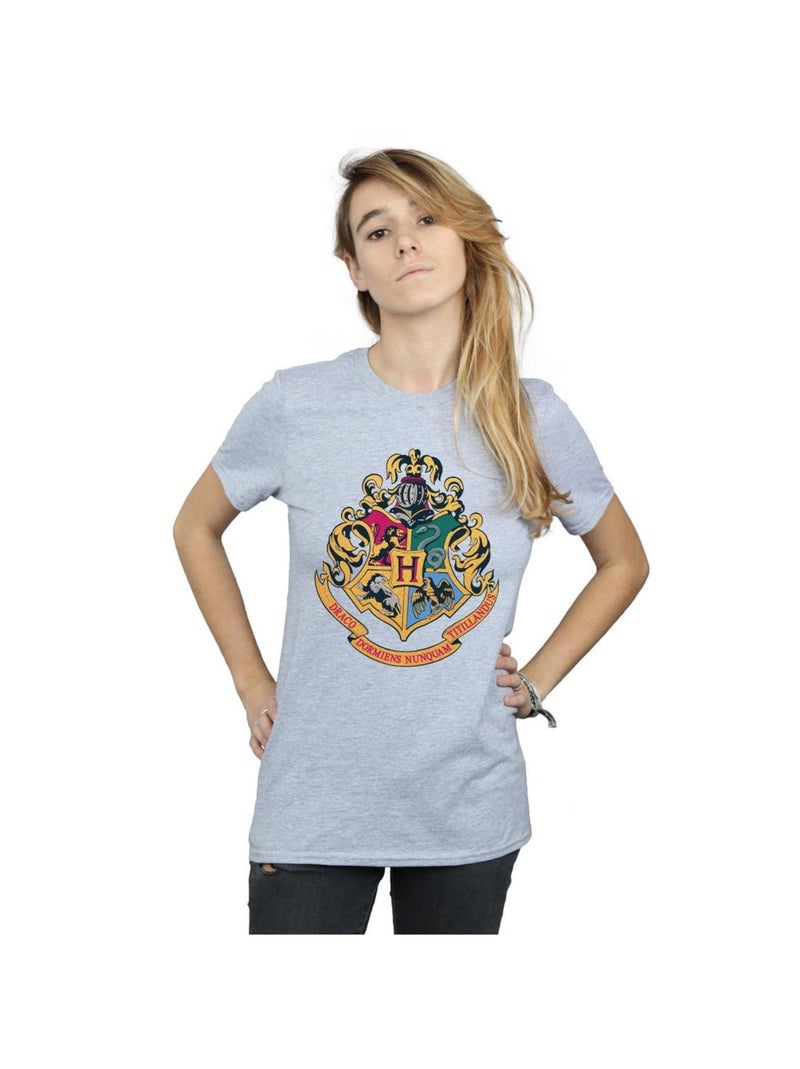 Harry Potter - T-shirt HOGWARTS Gris chiné - Kiabi