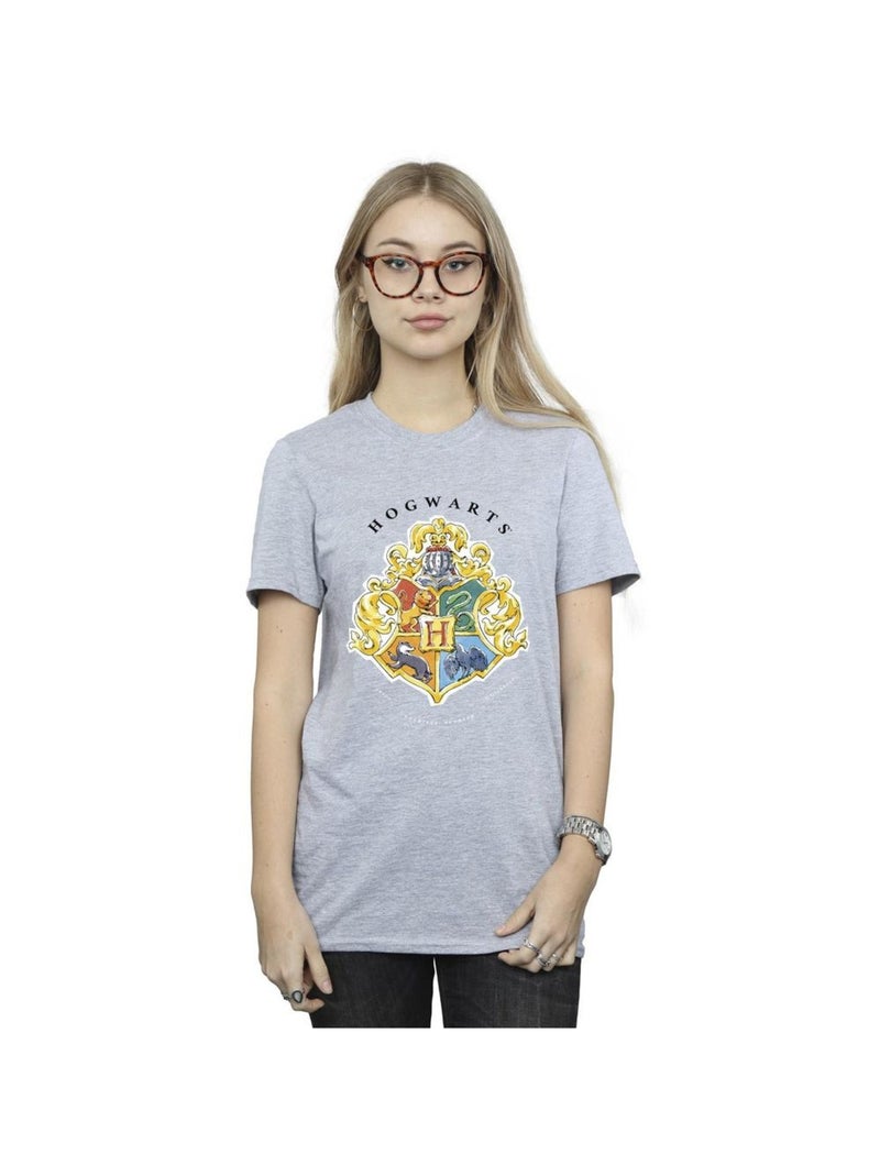 Harry Potter - T-shirt HOGWARTS Gris chiné - Kiabi