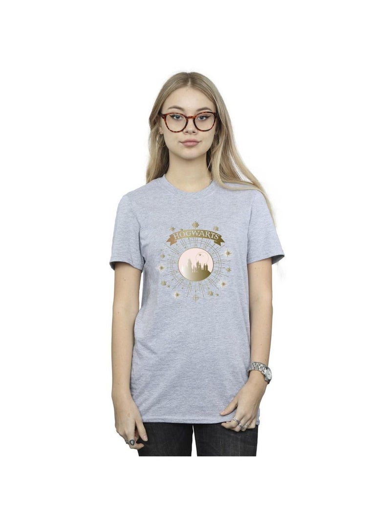 Harry Potter - T-shirt HOGWARTS Gris chiné - Kiabi