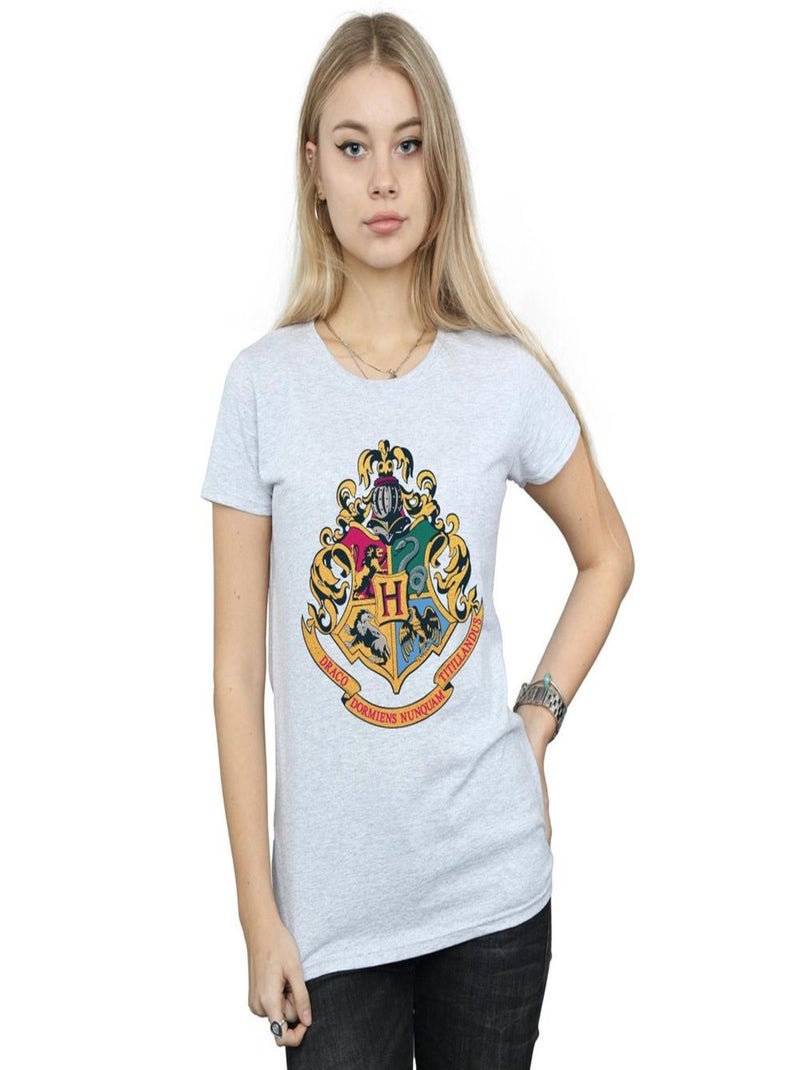 Harry Potter - T-shirt HOGWARTS Gris chiné - Kiabi