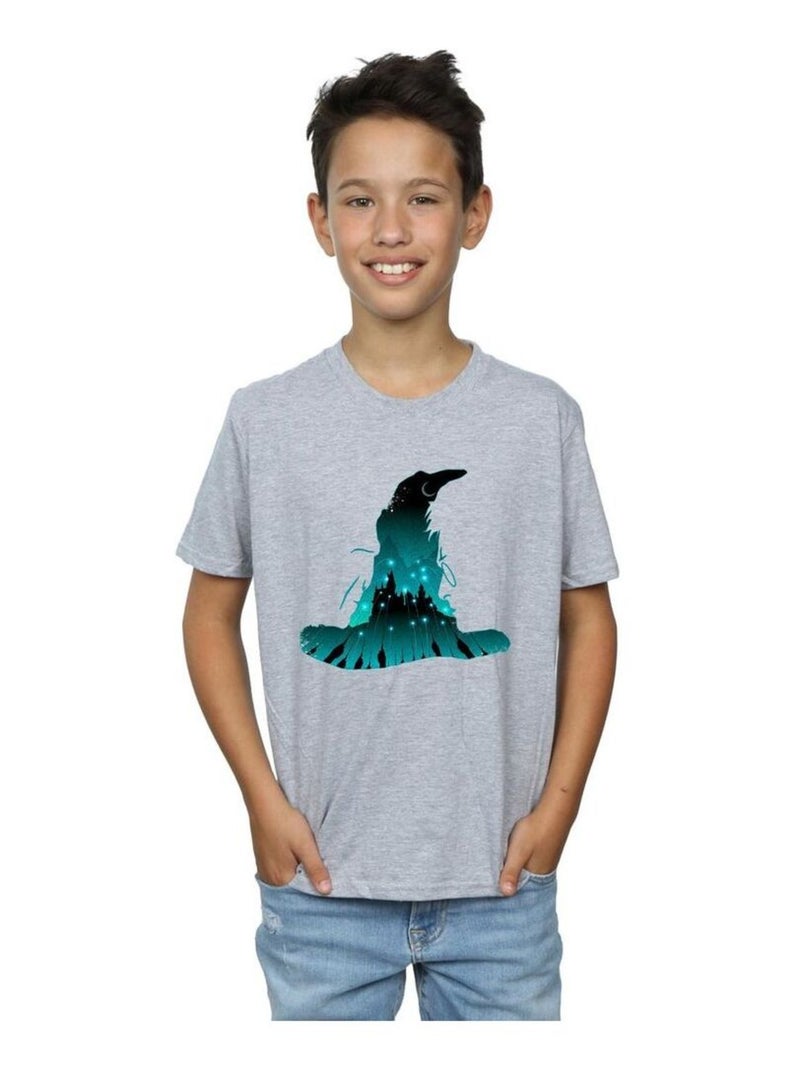 Harry Potter - T-shirt HOGWARTS Gris chiné - Kiabi