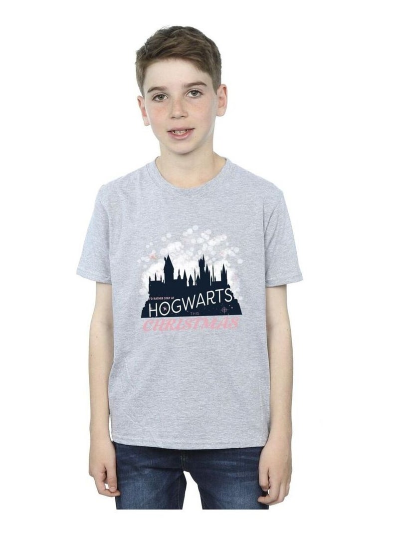 Harry Potter - T-shirt HOGWARTS Gris chiné - Kiabi